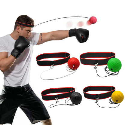 MMA Boxing Speed Ball Head-Mounted Pu Training Hand Eye Reaction Home Sandbag Fitness Equipment Gym Muay Thai Fighting Pressure