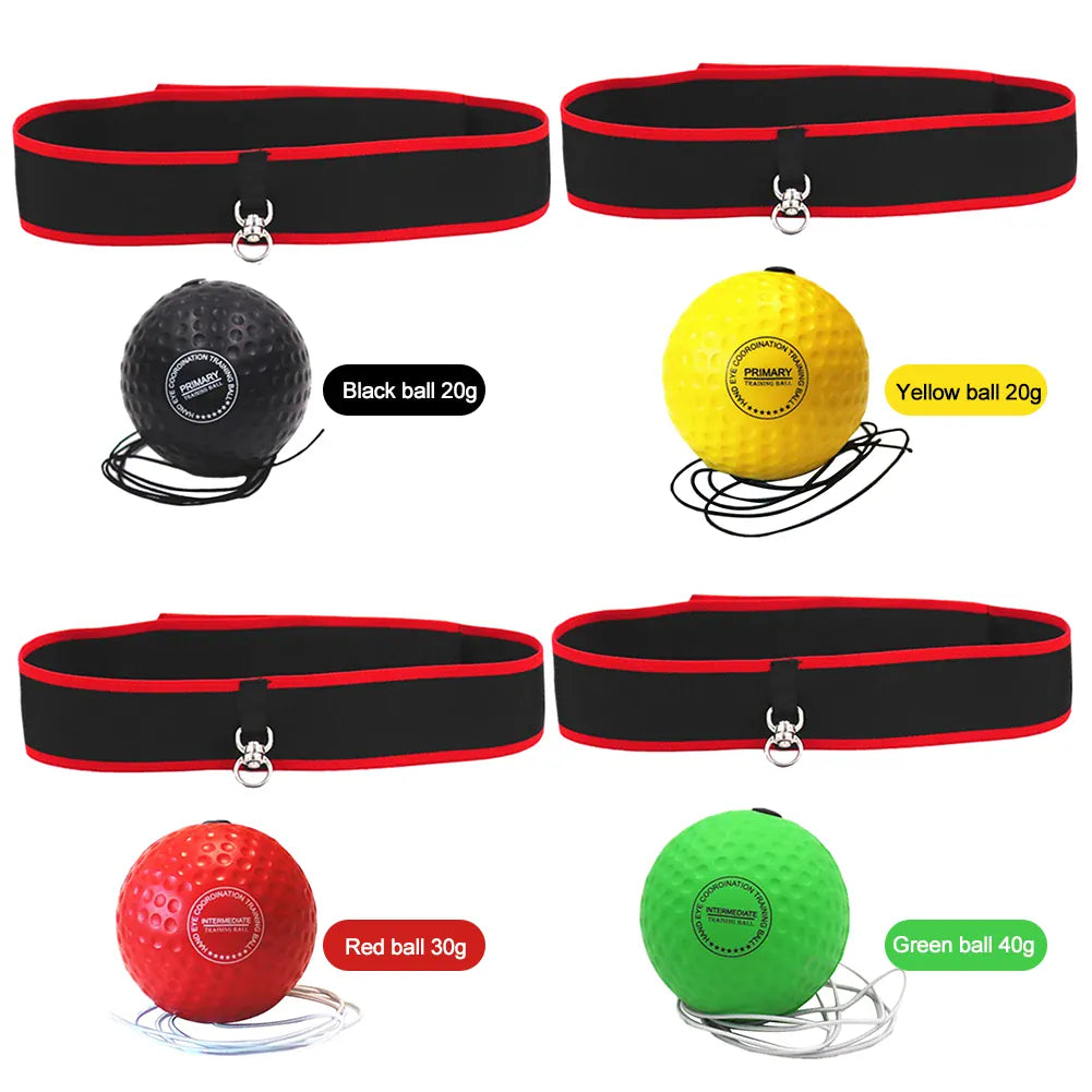 MMA Boxing Speed Ball Head-Mounted Pu Training Hand Eye Reaction Home Sandbag Fitness Equipment Gym Muay Thai Fighting Pressure