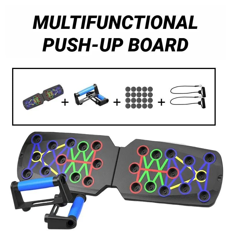 Portable Multifunctional Push-up Board - Fitness and Muscle Training Device Home Workout Set Foldable Push Up Bar Resistance
