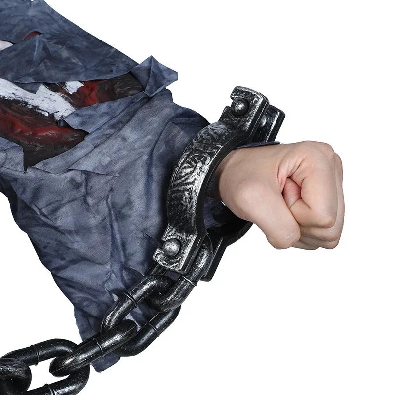 Halloween Costume Chain & Cuff Prop Set – Plastic Prisoner & Zombie Accessories