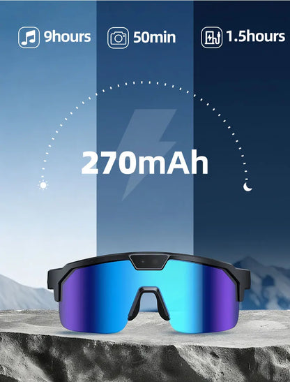 Smart Glasses with 4K HD Camera – Anti-Shake Recording, 3D Stereo Audio & Wearable Tech