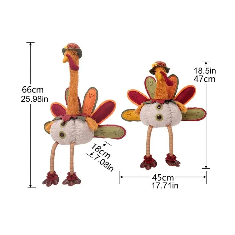Thanksgiving Décor Turkey Plush Cute Stuffed Animal