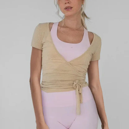 Women's 2-Piece Yoga Set – Slim Fit Crop Top & Leggings Sporty Matching Workout Outfit