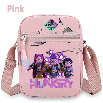 kpop Demon Hunters crossbody phone bag HUNTRX single shoulder pouch k-pop Rumi Huntrix coin wallet purse k pop Warriors Handbag