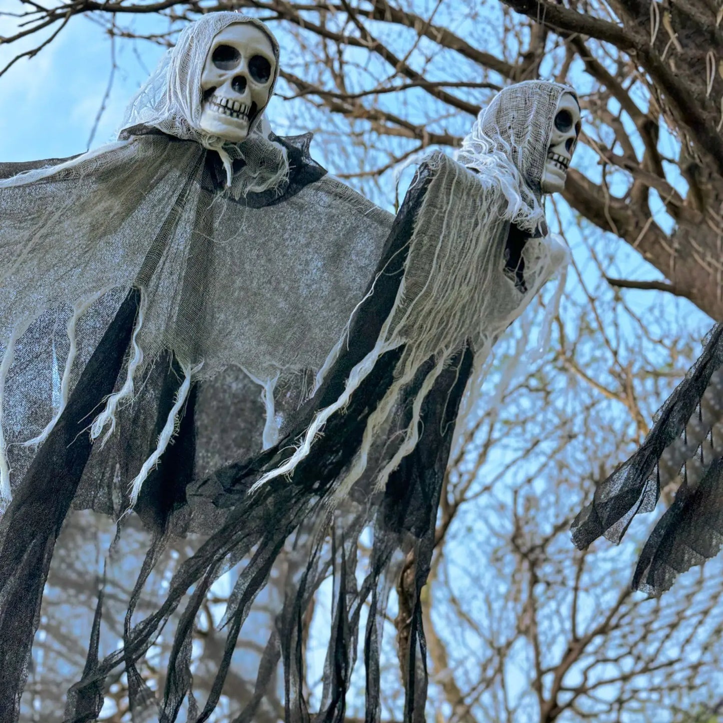 LED Halloween Skeleton Ghost Decoration – Glowing Spooky Indoor & Outdoor Decor