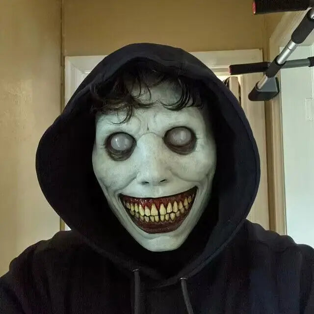 Halloween Horror Mask Toys Simulation Demon Cosplay Party Dress Up Props Accessories White Green Latex Prank Scare Scary Mask