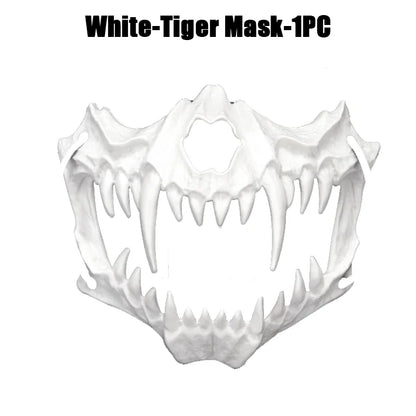 Halloween Skull Party Mask Anime Dragon God Skeleton Half Face Masks Bone Skull Animals Mask Cosplay Dance Prom Costume Props