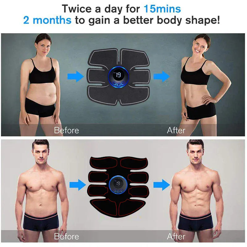 EMS Muscle Stimulator – Electric Massage Trainer for Abs, Arms, Legs & Back