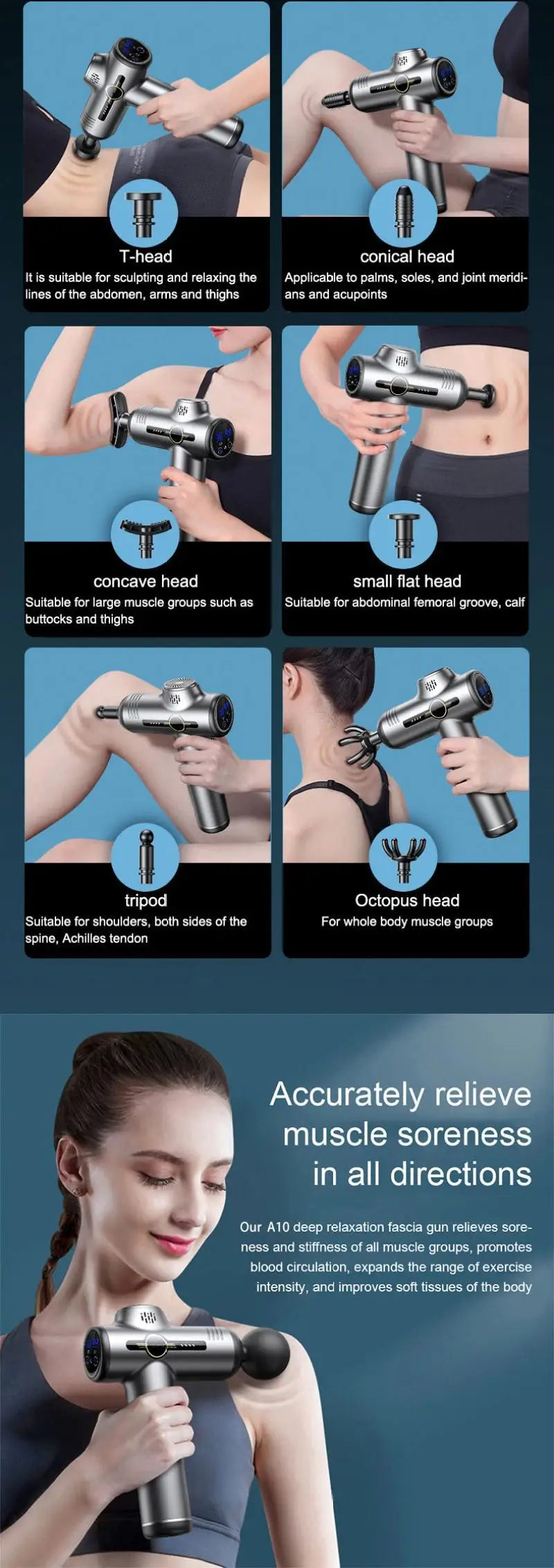 Professional Muscle Massage Gun – 99-Speed Deep Tissue Percussion Massager