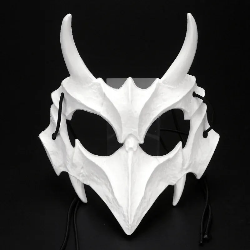 Dragon God Half Face Mask – Fierce COS Costume Mask for Halloween & Cosplay