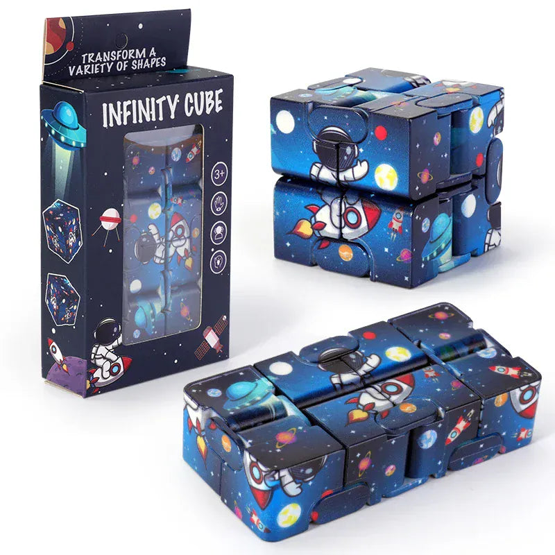 Infinity Cube Fidget Toy | Colorful Starry Sky Flip & Fold Stress Relief Infinity Cube Fidget Toy | Colorful Starry Sky Flip & Fold Stress Relief Cube