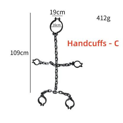Halloween Costume Chain & Cuff Prop Set – Plastic Prisoner & Zombie Accessories