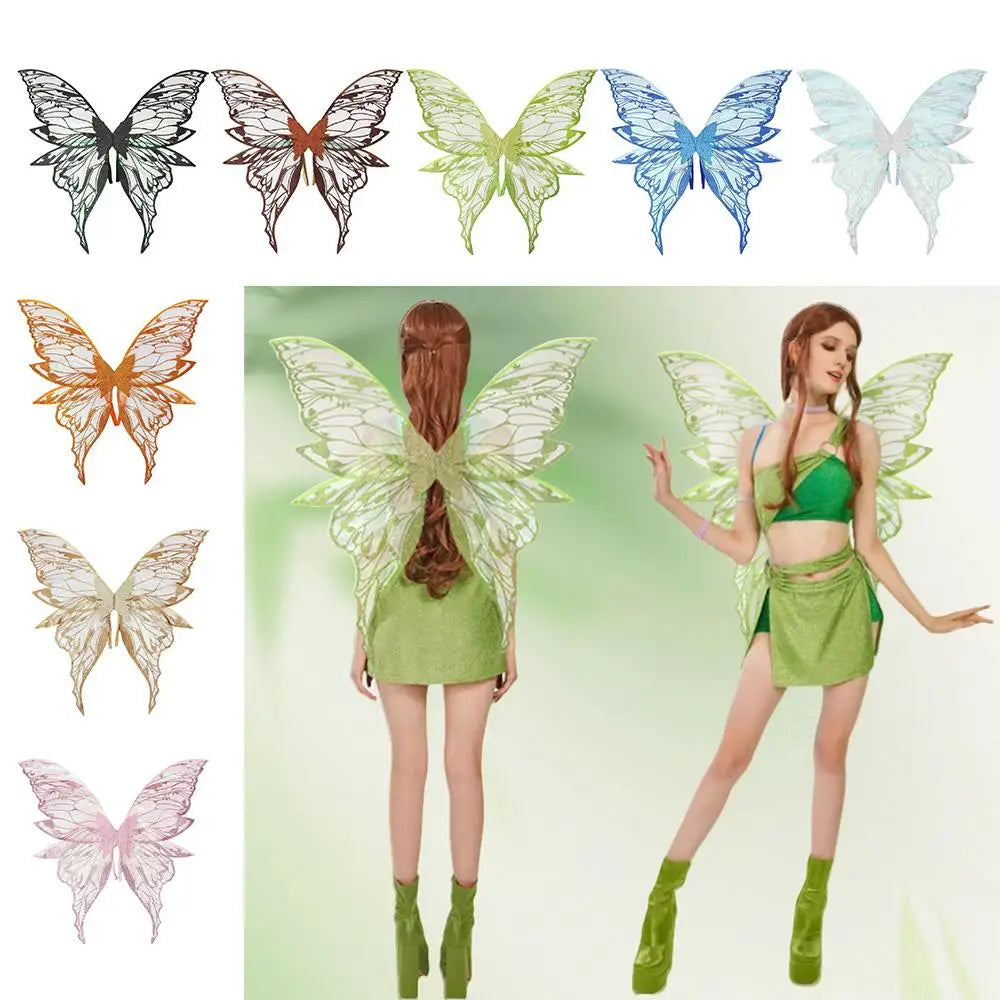 Sparkling Fairy & Angel Wings – Organza Costume Wings for Halloween, Dress-Up & Parties | 10 Colors