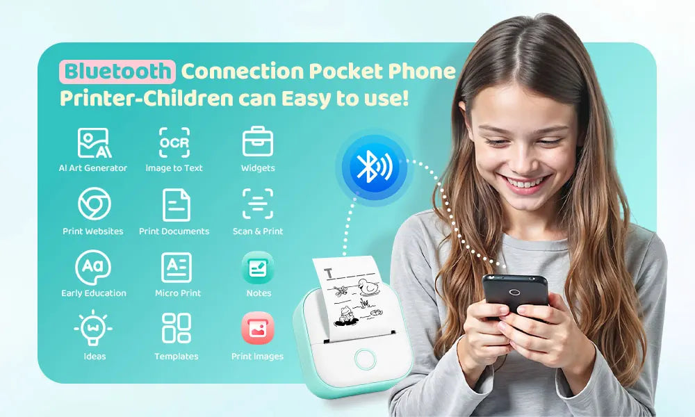 Phomemo T02 Mini Thermal Sticker Printer – Wireless, Inkless & Portable | iOS & Android