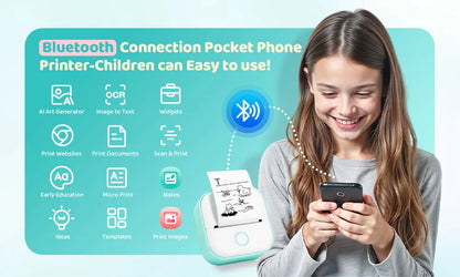 Phomemo T02 Mini Thermal Sticker Printer – Wireless, Inkless & Portable | iOS & Android
