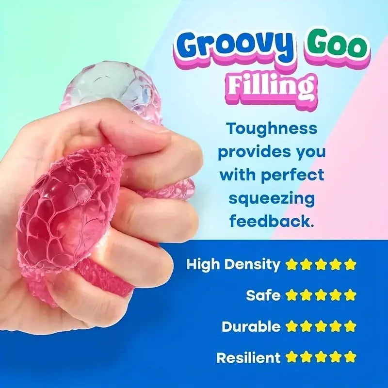 Fun Multicolor Ice Ball Squeeze Toy, Soft Pop & Pinch Sensory Fidget for Stress Relief, Cute Halloween Christmas Gift