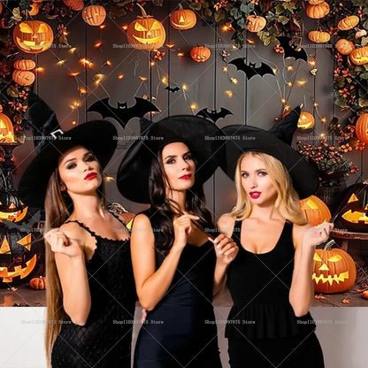 Halloween Backdrop Funny Pumpkin Lanterns Bats Photography Background for Festival Kids Birthday Party Decor Photo Booth Props