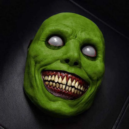 Halloween Horror Mask Toys Simulation Demon Cosplay Party Dress Up Props Accessories White Green Latex Prank Scare Scary Mask