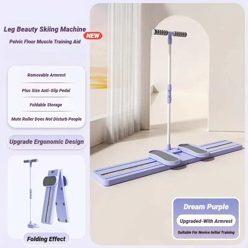 Unisex Leg Fitness Equipment For Thigh Exercises, Foldable Ski Machine Suitable For Various Scenarios.