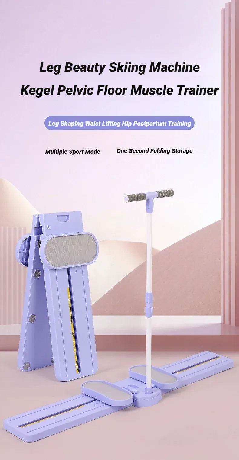 Unisex Leg Fitness Equipment For Thigh Exercises, Foldable Ski Machine Suitable For Various Scenarios.