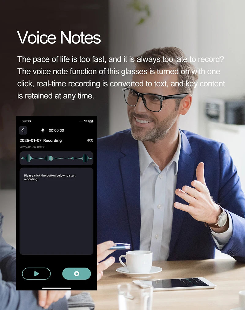 AI Smart Glasses – Real-Time Translation & Smart Wearable Tech for Men & Women