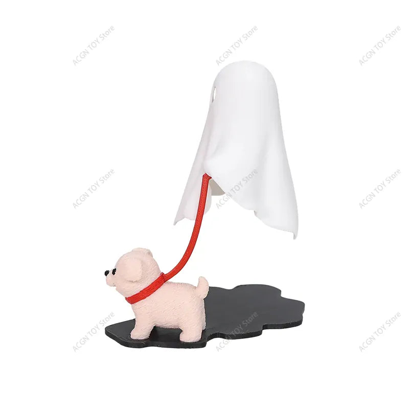 Ghost Dog LED Night Light – 3D Printed Warm Glow Spooky Desk Lamp
