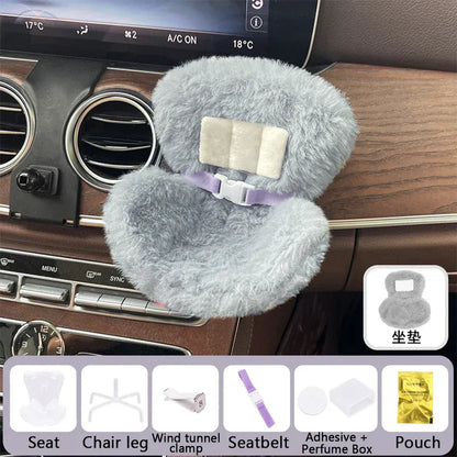 15-17cm Car Doll Seat For Labubu Doll Safety Seat Cute Doll Air Outlet Aromatherapy Decoration Car Interior Labubu Accessories ﻿ 15-17cm Car Doll Seat For Labubu Doll Safety Seat Cute Doll Air Outlet Aromatherapy Decoration Car Interior Labubu Accessories ﻿