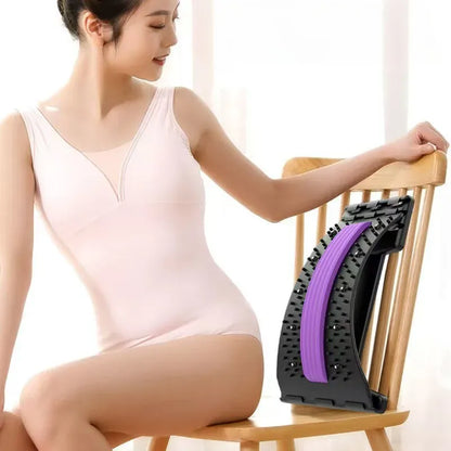 Back Stretcher Board – Adjustable Lumbar Support with Magnetic Massage Points for Home Use