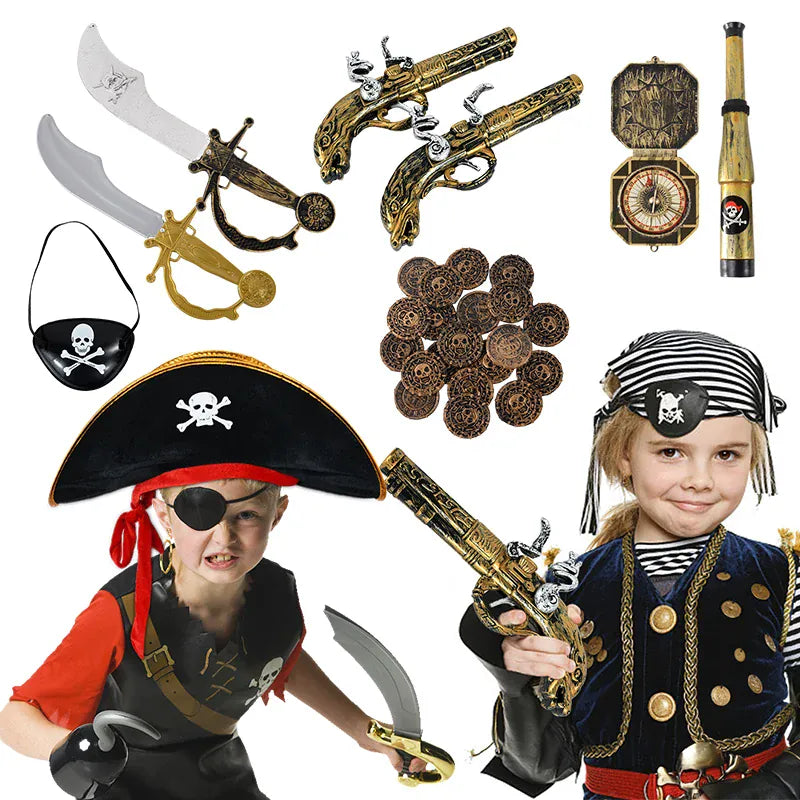Pirate Party Decoration Kit – Hat, Pistol, Eye Patch & Costume Accessories Set