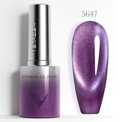 Venalisa 10ml Hema & TPO Free Ultra Cat Eye Effect Nail Gel Polish Soak Off UV LED Long Wear Sparkle Bling Bling Gel Varnish