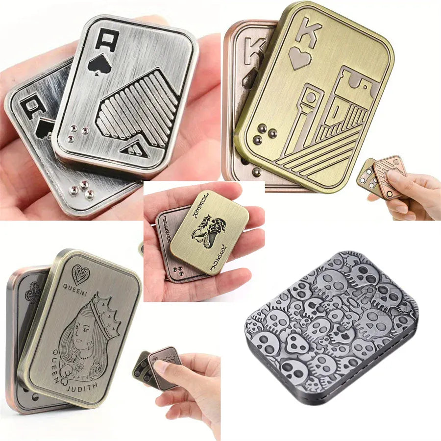 Metal Haptic Coin Fidget Slider | Poker Card Push Desk Toy Metal Haptic Coin Fidget Slider | Poker Card Push Desk Toy