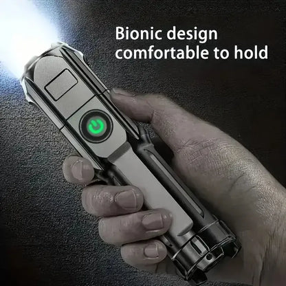 Compact LED Flashlight – USB Rechargeable, Waterproof & Zoomable | Camping, Fishing & Everyday Carry