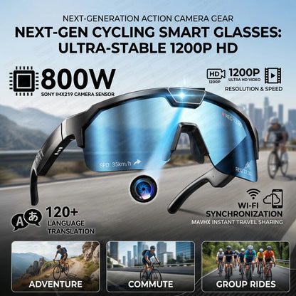 Smart Glasses with 4K HD Camera – Anti-Shake Recording, 3D Stereo Audio & Wearable Tech