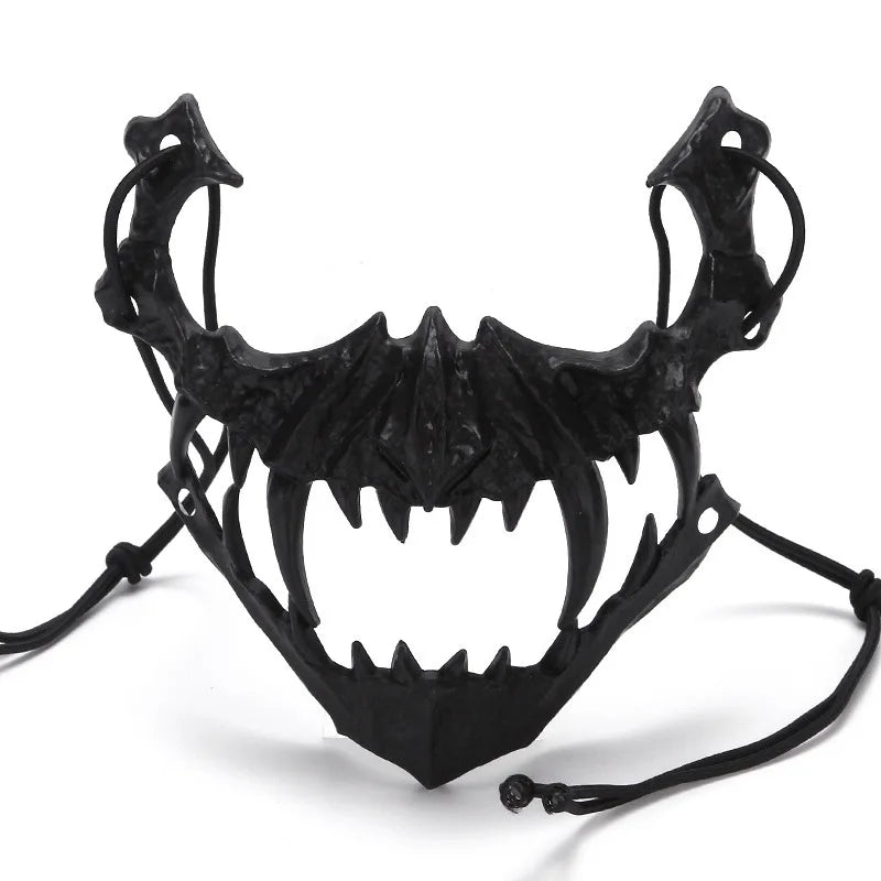 Dragon God Half Face Mask – Fierce COS Costume Mask for Halloween & Cosplay