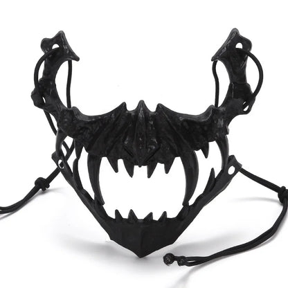 Dragon God Half Face Mask – Fierce COS Costume Mask for Halloween & Cosplay