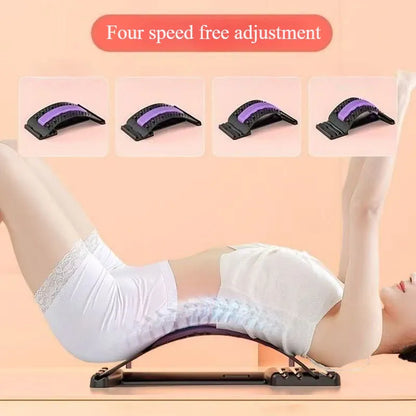 Back Stretcher Board – Adjustable Lumbar Support with Magnetic Massage Points for Home Use