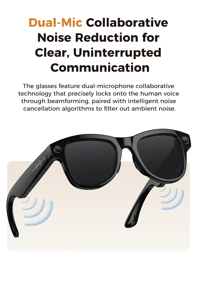 Smart AI Glasses – 8K Camera, Real-Time Translator & Photo/Video Recording Wearable