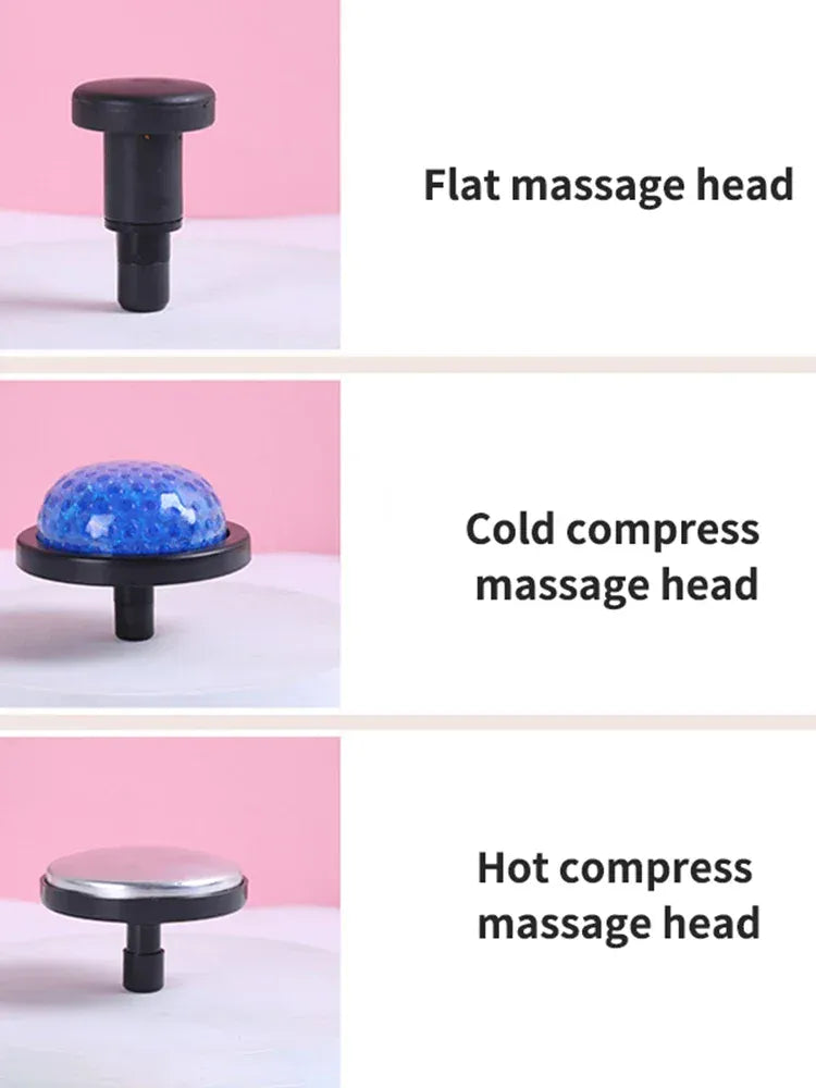 Cold & Hot Compress Massage Gun – 6-Head Percussion Fascia Gun with 6 Speed Settings