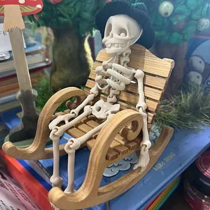 Poseable Skull Fridge Magnet – Funny Magnetic Skeleton Decoration