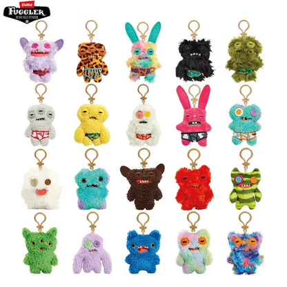 Fuggler Keychain - Plush Monster Keyring Backpack Charm 11cm | Wahooly Fuggler Soft Plush Dolls Keychain Ugly Grin Cute Teeth Monster Pendant Fugg Cartoon Funny Backpack Keyring Accessories Gifts11CM