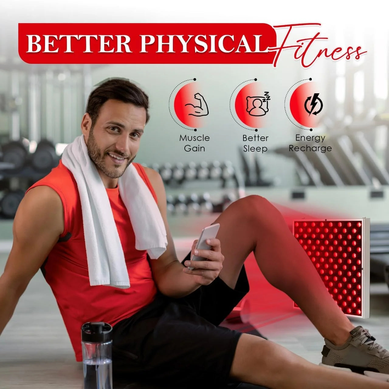 Red-Light-LED-Therapy-Panel - Infrared Red Light Therapy Lamp