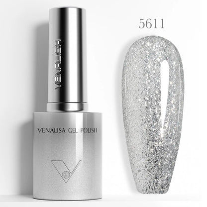 VENALISA 10ml Cat Eye Gel Nail Polish Ultra Sparkle Glitter Gel HEMA FREE TPO FREE Semi Permanent UV LED Soak Off Nail Manicure