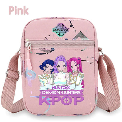 kpop Demon Hunters crossbody phone bag HUNTRX single shoulder pouch k-pop Rumi Huntrix coin wallet purse k pop Warriors Handbag