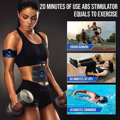 EMS Muscle Stimulator – Electric Massage Trainer for Abs, Arms, Legs & Back