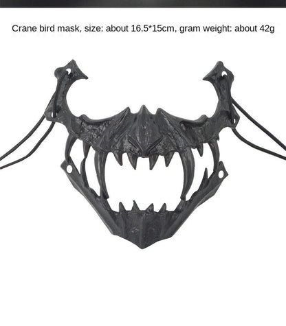 Dragon God Half Face Mask – Fierce COS Costume Mask for Halloween & Cosplay
