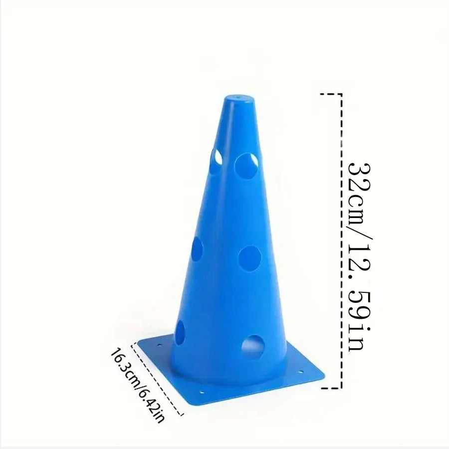 5pcs 32CM Perforated Sign Barrels Obstacles Road Cones Barricades Soccer Basketball Training Equipment