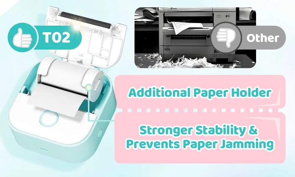 Phomemo T02 Mini Thermal Sticker Printer – Wireless, Inkless & Portable | iOS & Android
