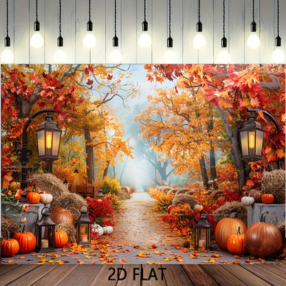 Happy Thanksgiving Scarecrow Pumpkin Room Photography Background