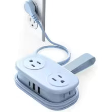 ‌Travel Power Strip: 4 Outlets, 3 USB Ports (1 USB-C), 4FT Cord, Small & Compact