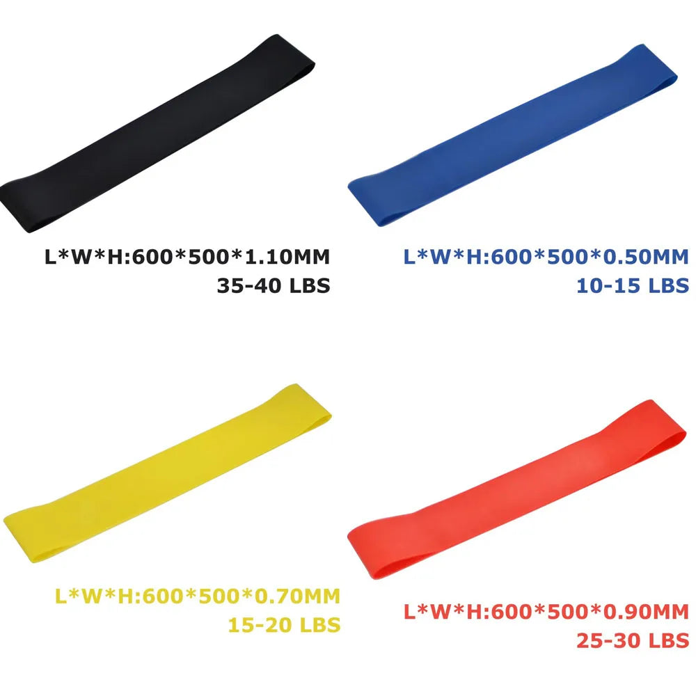 1/3/4Pcs Resistance Bands Yoga Band Fitness Exercise Training Hip Tension Band Leg Squat Dance Elastic Loop Stretch Band